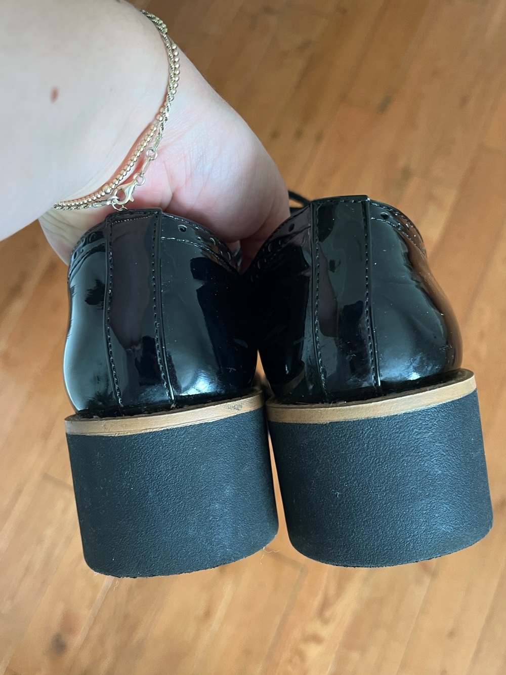 madden girl Black Patent Platform Oxfords - Size 7 - Picture 4 of 8